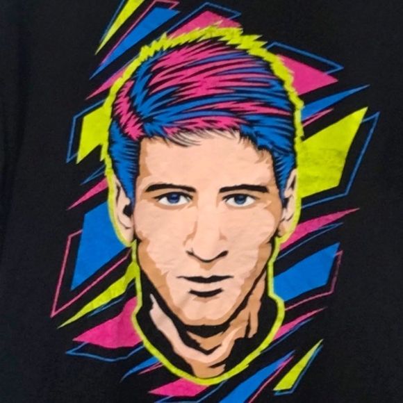 Lionel Messi Cartoon #10 Argentina Mens size Large T-Shirt - Picture 4 of 7